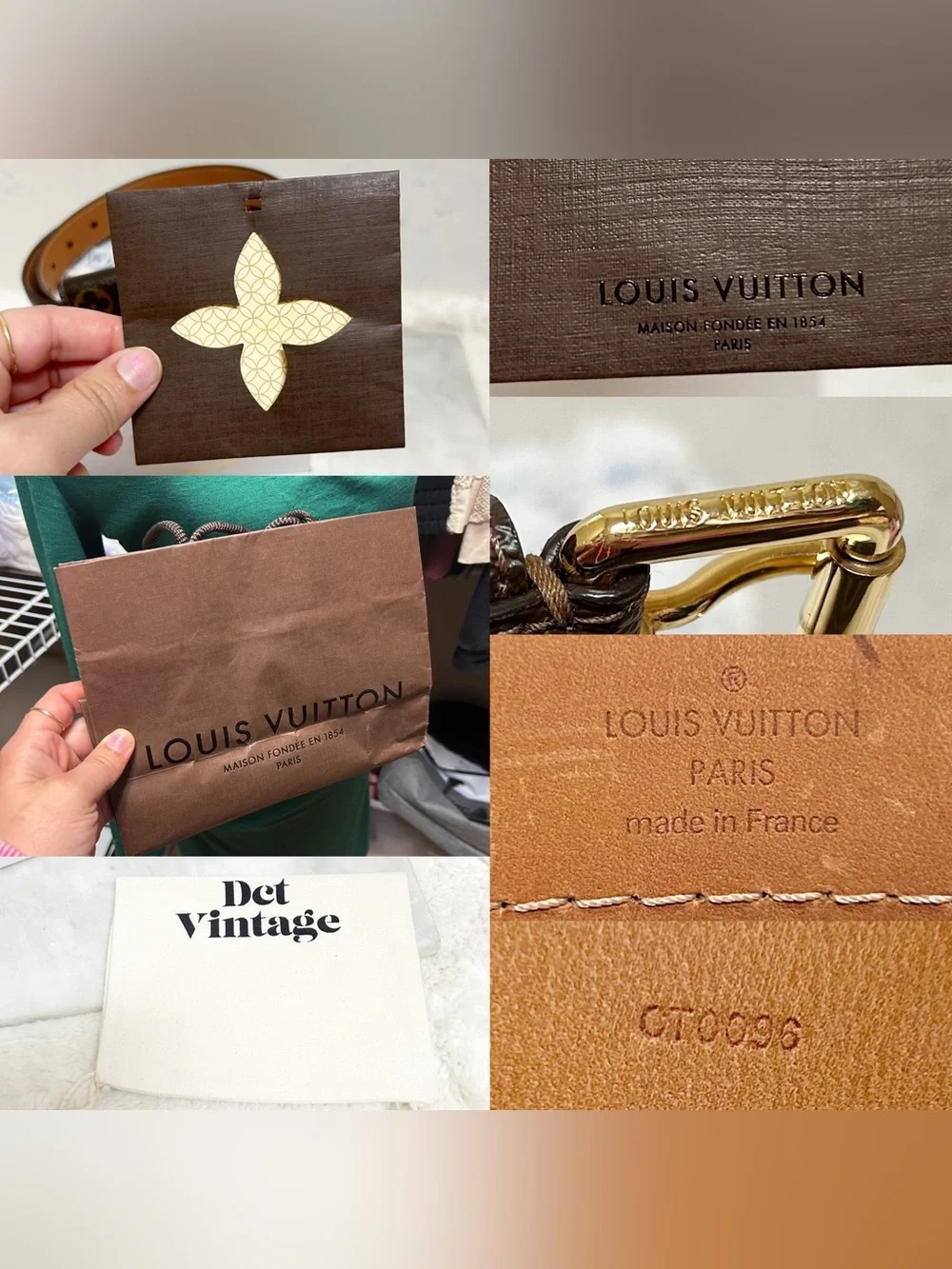 Authentic Louis Vuitton Ceinture Monogram Pochette Belt / Bum Bag